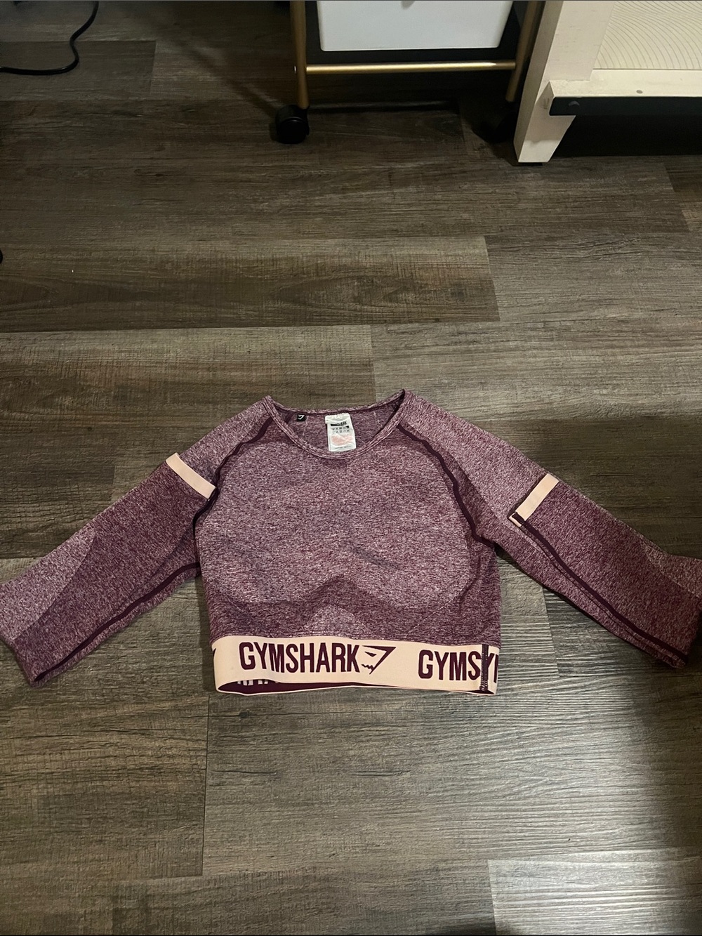 Gymshark burgundy/berry marled Flex Sports long sleeve